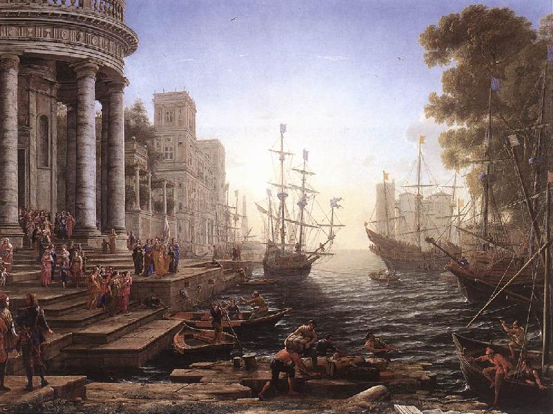 Claude Lorrain Port Scene with the Embarkation of St Ursula fgh China oil painting art